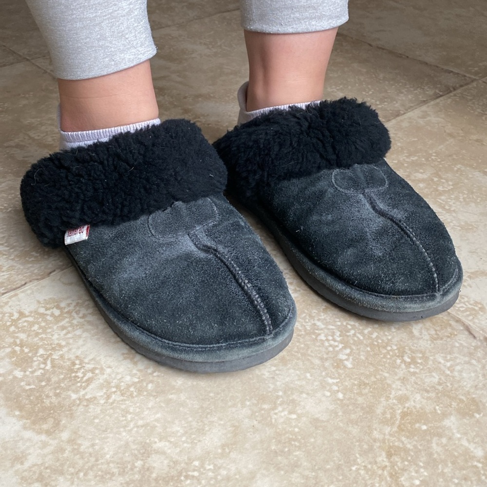 Black Slip On Clog Slids